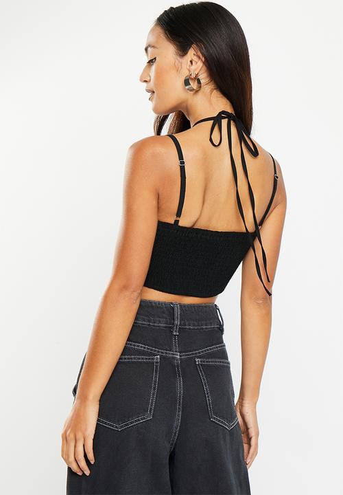 dailyfriday - Strap detail corset - black