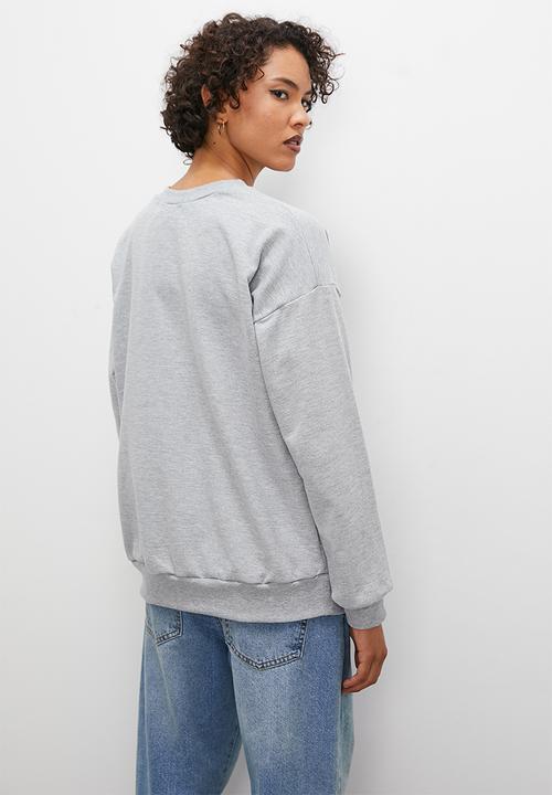 Superbalist - Tonal graphic - gey melange