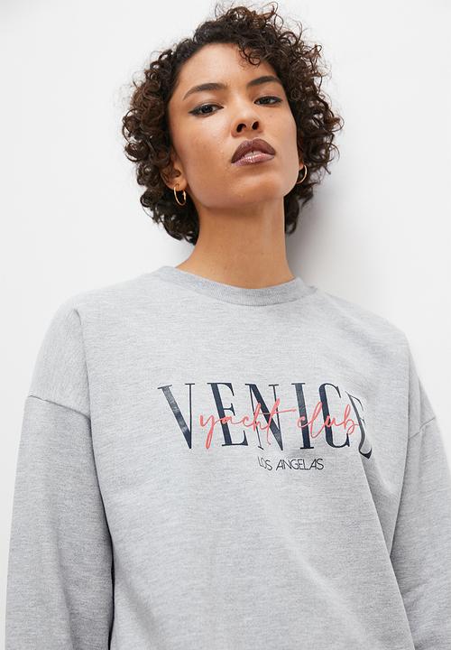 Superbalist - Tonal graphic - gey melange