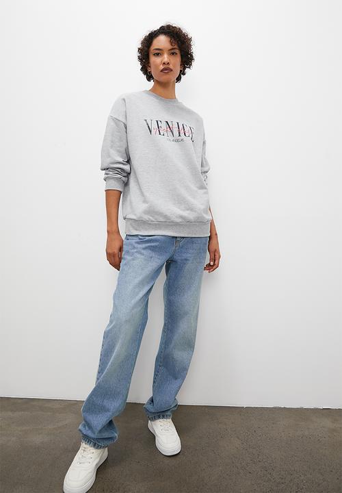 Superbalist - Tonal graphic - gey melange