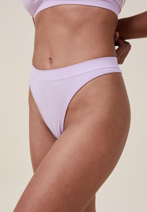 Cotton On - Seamless high cut g-string brief - orchid bloom