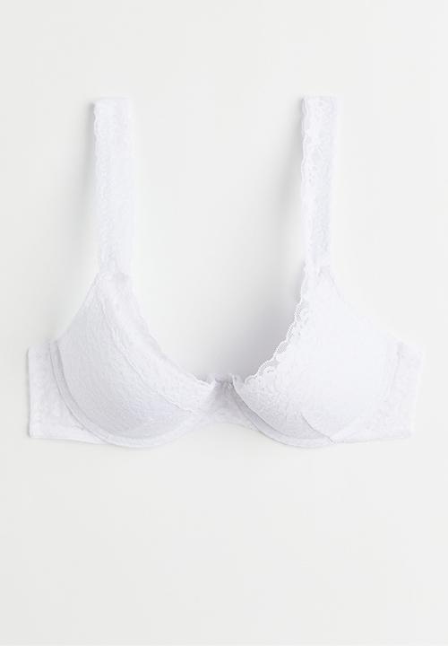 H&M - Lace push-up bra - white