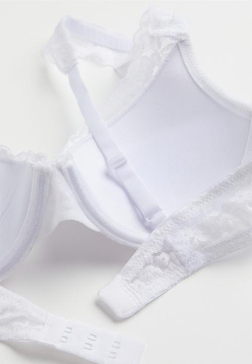 H&M - Lace push-up bra - white