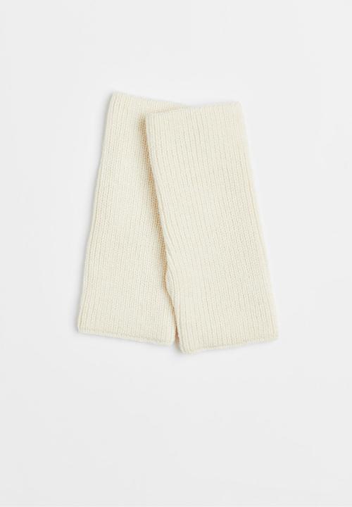 H&M - Fingerless gloves - cream