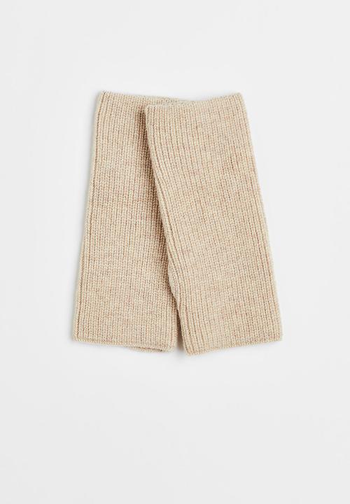 H&M - Fingerless gloves - cream