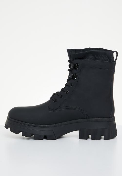 Calvin Klein - Chunky combat laceup hiking - black