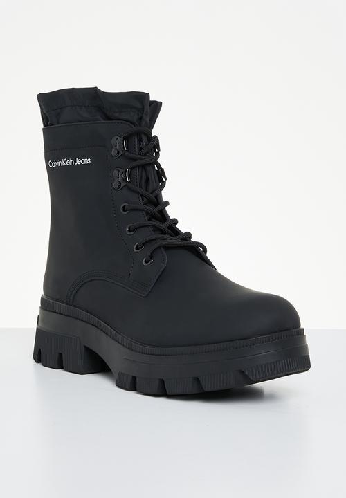Calvin Klein - Chunky combat laceup hiking - black