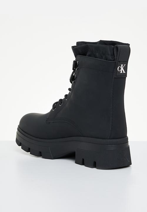 Calvin Klein - Chunky combat laceup hiking - black