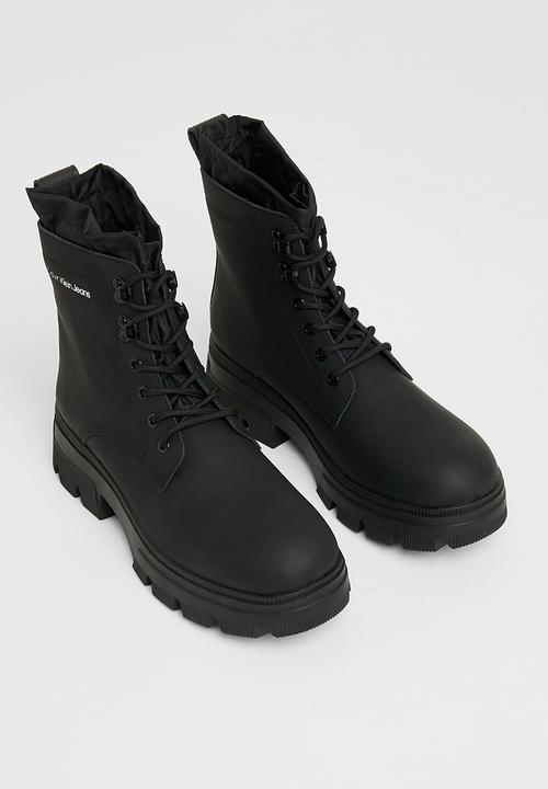 Calvin Klein - Chunky combat laceup hiking - black