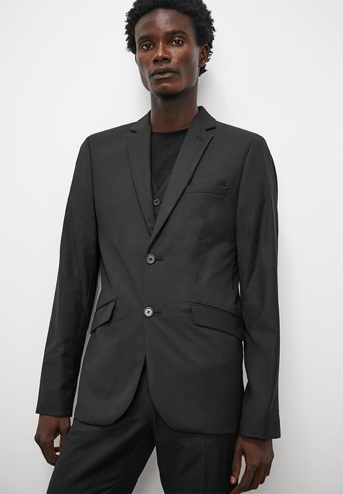 Superbalist - Soho slim fit 2-button single vent blazer - black