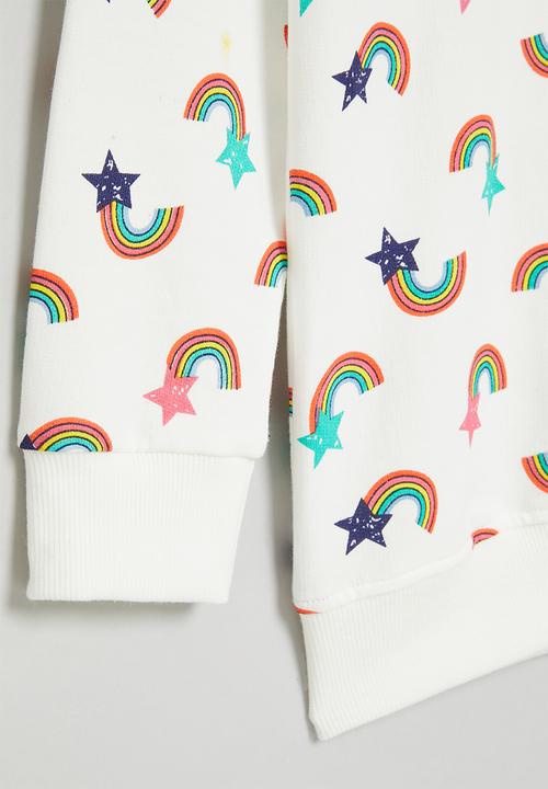 Pop Candy - Rainbow sweatshirt - off white