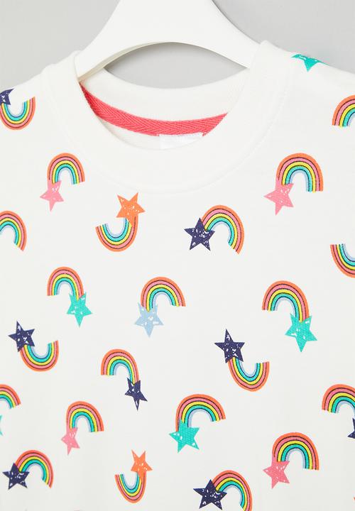 Pop Candy - Rainbow sweatshirt - off white