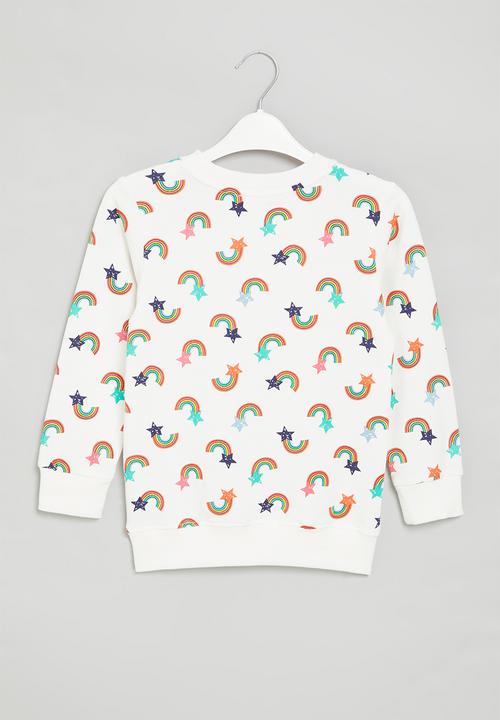Pop Candy - Rainbow sweatshirt - off white