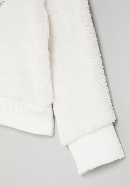 Pop Candy - Girls sweatshirt with bow - white
