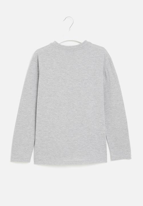 Superbalist - Boys graphic long sleeve  tee - grey 