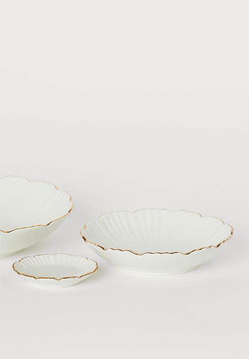 H&M - Porcelain mini plate - white/multi
