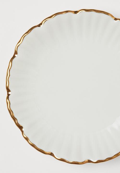 H&M - Porcelain mini plate - white/multi
