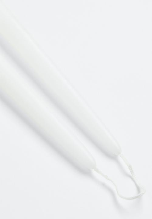 H&M - 2-pack tapered candles - white