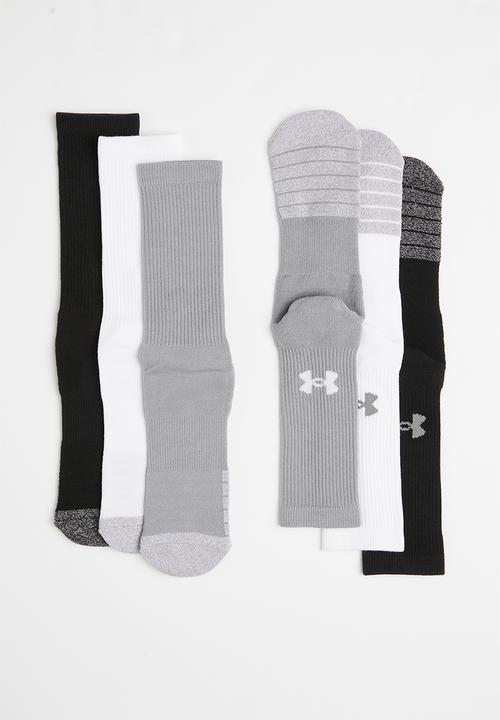 Under Armour - Ua heatgear crew - steel, white & white