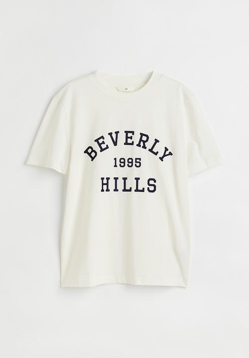 H&M - Cotton T-shirt - white/beverly hills