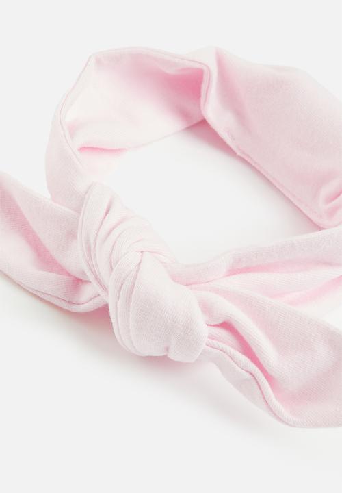 Cotton On - 2 pack tie headband- dusty berry & lavender fog