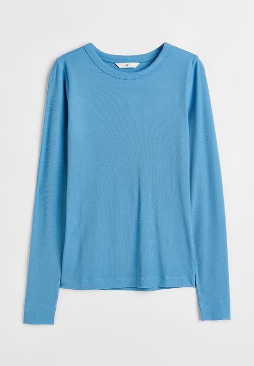 H&M - Ribbed modal-blend top - blue