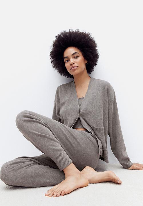 H&M - Knitted joggers - dark greige