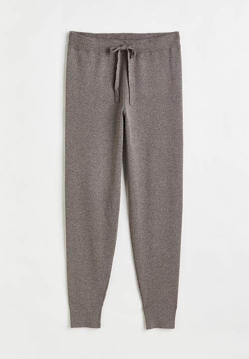 H&M - Knitted joggers - dark greige