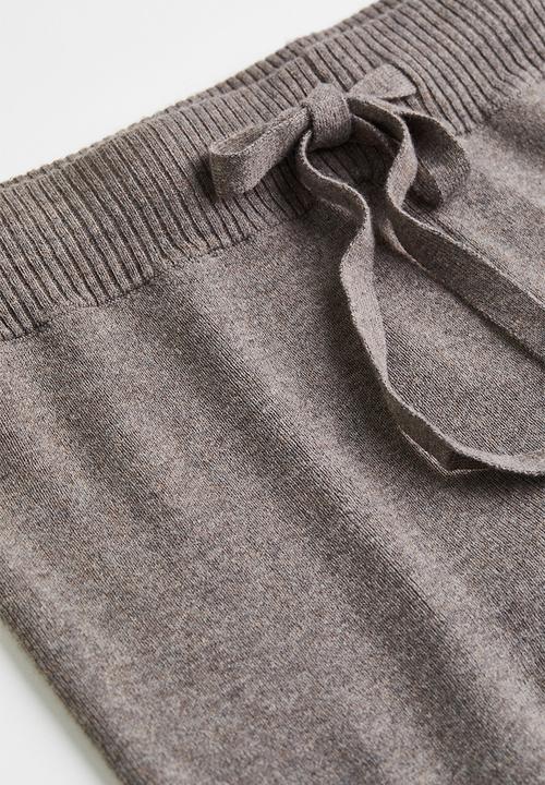 H&M - Knitted joggers - dark greige