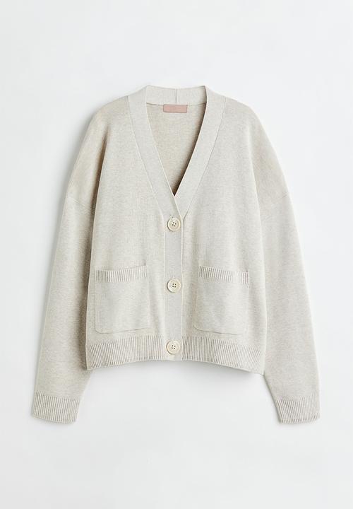 H&M - Fine-knit cardigan - light beige