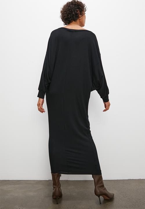 Superbalist - Off the shouldermidaxi slouch dress - black
