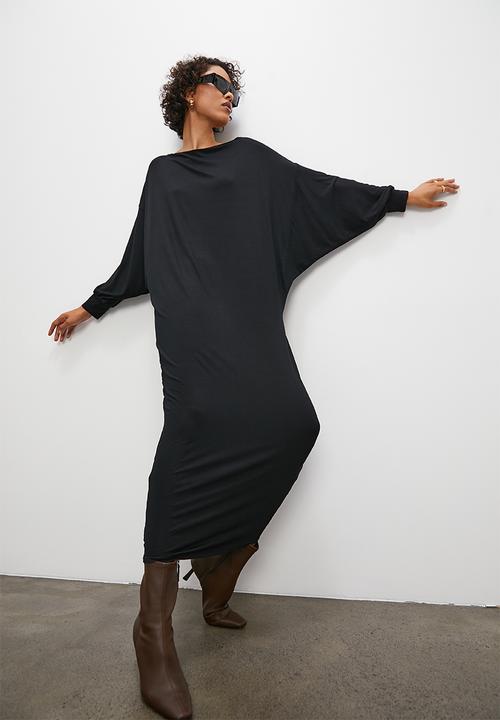 Superbalist - Off the shouldermidaxi slouch dress - black