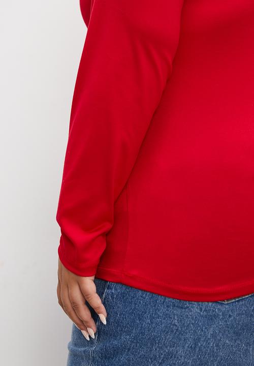 Superbalist - Knot neckline tee - red