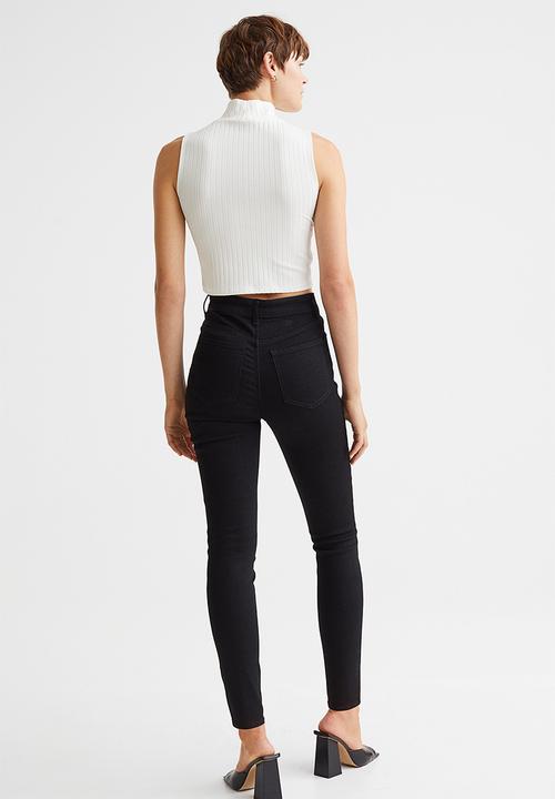 H&M - Skinny high jeans - black