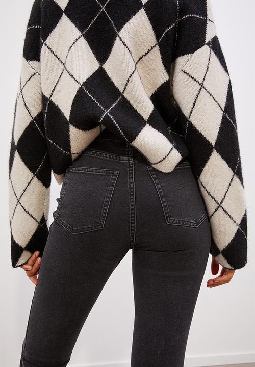 H&M - Skinny high jeans - dark grey