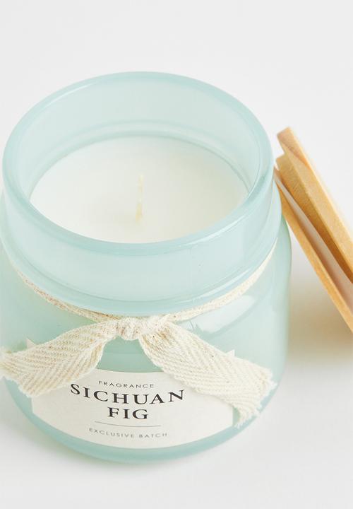 H&M - Scented candle in glass holder - multi/turquoise