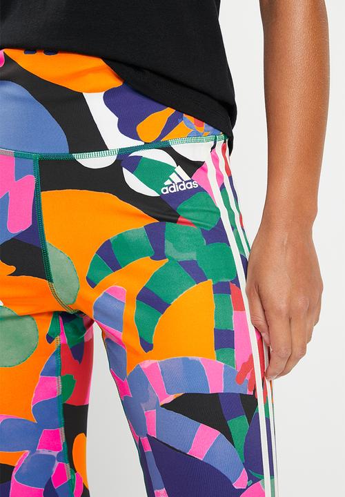adidas Performance - Farm tr tights - bold green / better scarlet