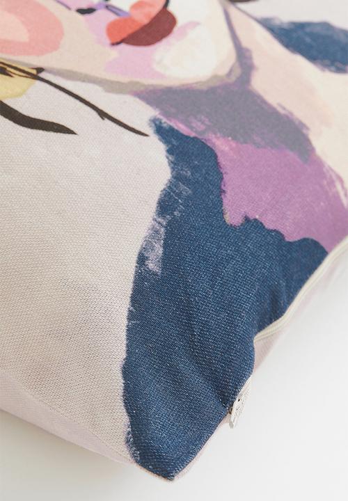 H&M - Printed cushion cover - multi/white
