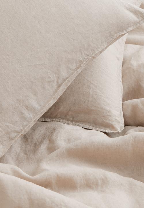 H&M - Linen duvet cover set - beige