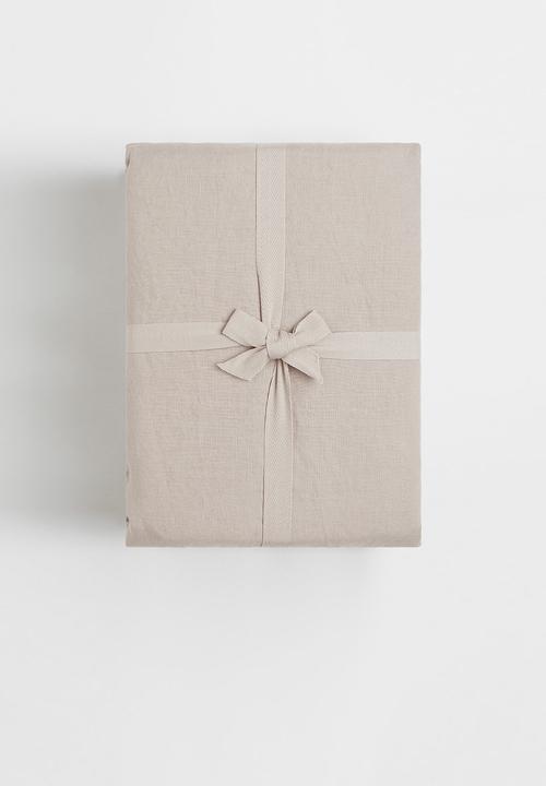 H&M - Linen duvet cover set - beige