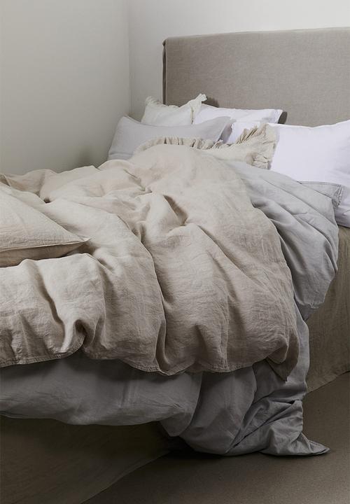 H&M - Linen duvet cover set - beige