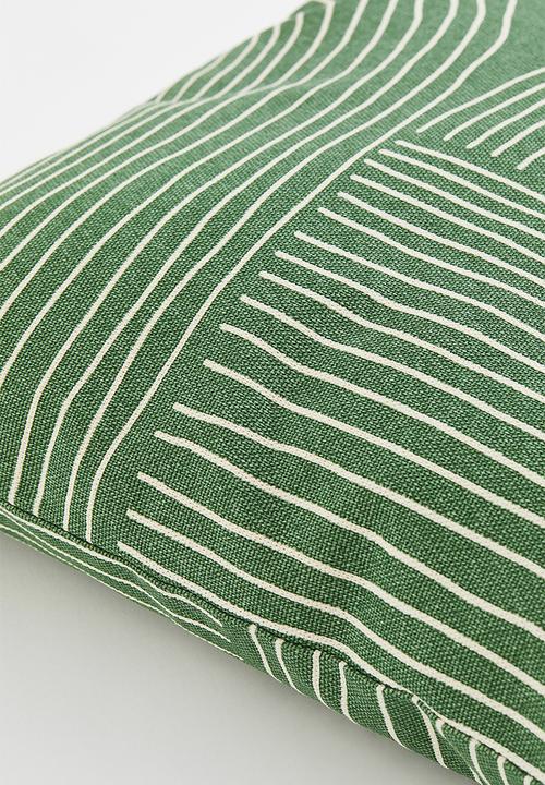 H&M - Cotton canvas cushion cover - green/multi