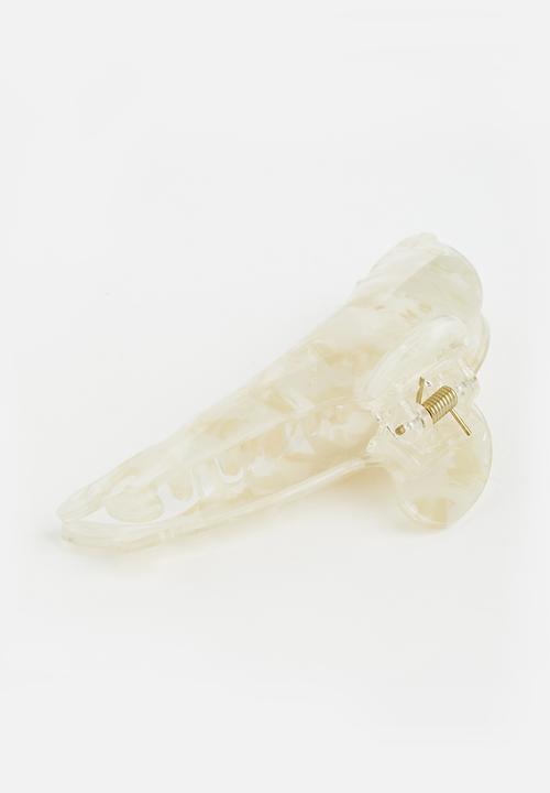 Rubi - Delilah dolphin hair claw - white marble