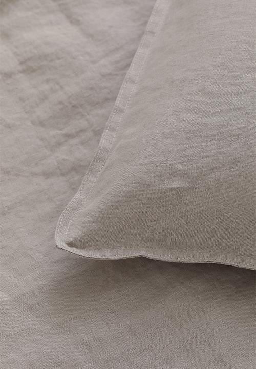 H&M - Linen duvet cover set - greige