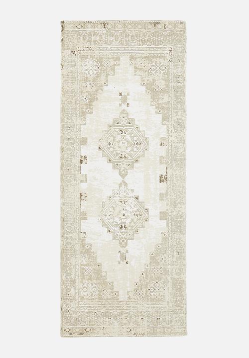 Sixth Floor - Antique printed runner - light grey