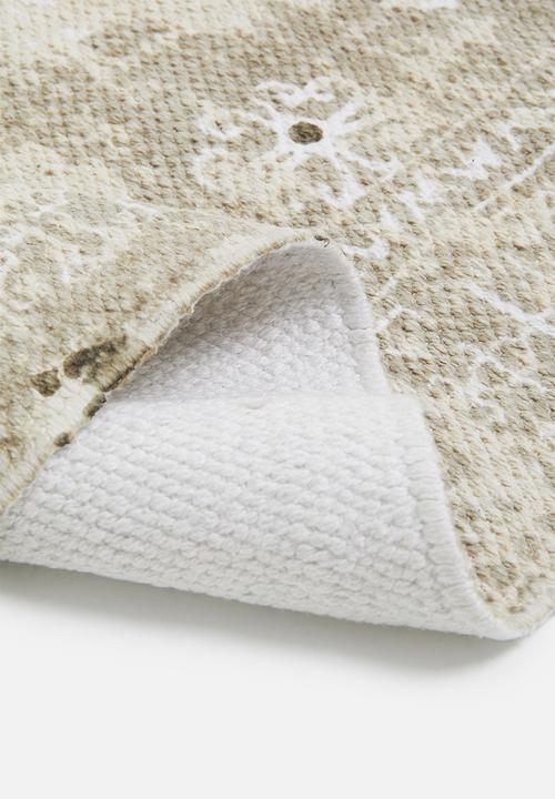 Sixth Floor - Antique printed runner - light grey