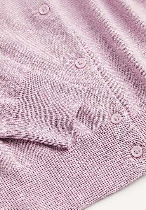 H&M - Fine-knit cardigan - light pink marl