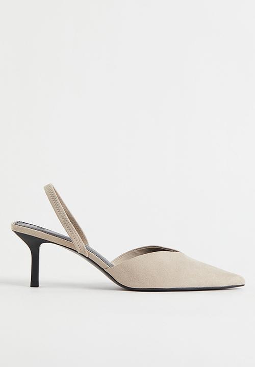 H&M - Imitation suede slingbacks - light beige