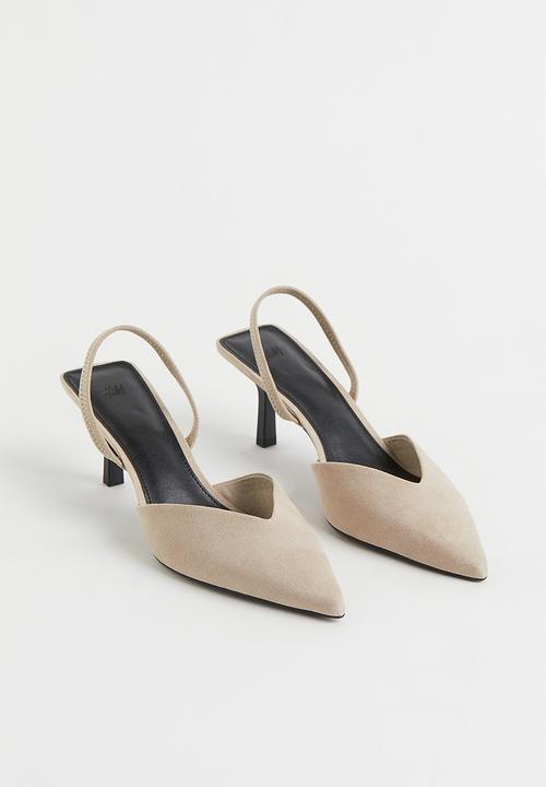 H&M - Imitation suede slingbacks - light beige
