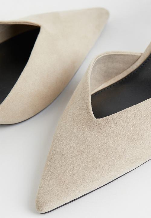 H&M - Imitation suede slingbacks - light beige